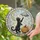 Whimsical Black Cat UFO Pumpkin Crescent Moon Halloween Decor for Cat Lovers Stained Glass Suncatcher - 2