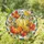 Three Pumpkin Autumn Harvest Scene for Halloween Thanksgiving Seasonal Home Decor Stained Glass Suncatcher - 1