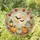 Glowing Harvest Moon Pumpkin Scene with Maple Leaves Cottagecore Halloween Decor Stained Glass Suncatcher - 1