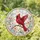 Red Cardinal Bird With Blossoms For Spring New Home Decor Gift For Girlfriend Stained Glass Suncatcher - 1