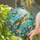 Three Sea Turtles Reef Scene for Coastal Home Decor and Ocean Lover Gift Giving Stained Glass Suncatcher - 2