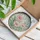 Pink Lily Flowers and Lily of the Valley Circular for Garden Window Stained Glass Suncatcher - 4