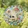 Skull And Amanita Mushroom Halloween Decor For Witchy Homes And Spooky Gift Giving Stained Glass Suncatcher - 1