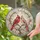 Romantic Red Cardinal Pair in Springtime Cherry Blossom Circle for Mother's Day Stained Glass Suncatcher - 2
