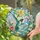 Pink Blue Hummingbird Floral Gift For Mom, Grandma Garden Decor For Bird Lovers Stained Glass Suncatcher - 2