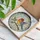 Vivid Finch Bird in Stained Glass Circle for Brightening Home Window and Wall Spaces Stained Glass Suncatcher - 4
