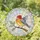 Vivid Finch Bird in Stained Glass Circle for Brightening Home Window and Wall Spaces Stained Glass Suncatcher - 1