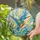 Blue Orange Kingfisher for Sunlit Garden Decor and Thoughtful Gifts for Mom Grandma Stained Glass Suncatcher - 2