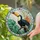 Tropical Toucan Bird in Flight for Mother's Day Home Decor Gift for Bird Lovers Jungle Stained Glass Suncatcher - 2