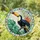 Tropical Toucan Bird in Flight for Mother's Day Home Decor Gift for Bird Lovers Jungle Stained Glass Suncatcher - 1