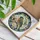 Red Breasted Finch on a Garden Branch for Bird Lovers and Cottage Home Decorating Stained Glass Suncatcher - 4