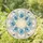 Blueberry Cluster with Radiating Leaves Circle Mother's Day Home Decor Gift Stained Glass Suncatcher - 1