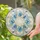 Blueberry Cluster with Radiating Leaves Circle Mother's Day Home Decor Gift Stained Glass Suncatcher - 2