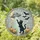 Curious Black Cat Reaching Toward UFO Under Halloween Moon for Gothic Cat Homes Stained Glass Suncatcher - 1