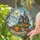 Happy Halloween Haunted House Ghosts and Pumpkins for Spooky Seasonal Home Decor Stained Glass Suncatcher - 2