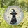 Black Cat Witch on Crescent Moon Halloween Cat Lover Decor Stained Glass Suncatcher - 1