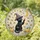 Black Cat Witch Hat Crescent Moon Pumpkins Autumn Fall Decor Stained Glass Suncatcher - 1