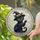 Vintage Inspired Black Cat Wearing Witch Hat for Halloween Cat Lover Home Decor Stained Glass Suncatcher - 2