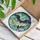 Two Bats Beneath a Crescent Moon for Halloween Window Decor and Gothic Home Style Stained Glass Suncatcher - 4
