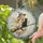 Whimsical Witch and Black Cat on Flying Broomstick for Halloween Fall Decor Stained Glass Suncatcher - 2
