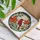 Red Cardinal Autumn Wreath with Maple Leaves for Cozy Seasonal Home Decor Gift Idea Stained Glass Suncatcher - 4