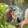 Witch And Black Cat Beneath A Crescent Moon For Halloween Home Decor And Gift Giving Stained Glass Suncatcher - 2
