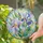 Purple And Blue Iris Flower Pair For Housewarming Decor And Botanical Home Accent Gift Stained Glass Suncatcher - 2