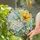 California Poppy and White Hydrangea Garden Gift for Mom, Gardeners, and Flower Lovers Stained Glass Suncatcher - 2