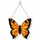 Orange Butterfly Stained Glass Accent for Garden Decor and Nature Lovers Gift Idea Custom Shape Window Hanging Acrylic Ornament - 1