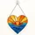 Stained Glass Heart Sunset Ocean Waves Coastal Home Accent For Housewarming Gifts Custom Shape Window Hanging Acrylic Ornament - 1