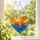 Stained Glass Heart Sunset Ocean Waves Coastal Home Accent For Housewarming Gifts Custom Shape Window Hanging Acrylic Ornament - 2