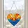 Stained Glass Heart Sunset Ocean Waves Coastal Home Accent For Housewarming Gifts Custom Shape Window Hanging Acrylic Ornament - 5