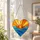 Stained Glass Heart Sunset Ocean Waves Coastal Home Accent For Housewarming Gifts Custom Shape Window Hanging Acrylic Ornament - 4