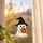 Spooky Ghost Holding Pumpkin for Halloween Decor, Witch Hat Haunted Home Accent Gift Custom Shape Window Hanging Acrylic Ornament - 6