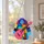 Colorful Patchwork Coat With Pink Guitar Christmas Keepsake For Music Lovers And Collectors Custom Shape Window Hanging Acrylic Ornament - 4