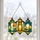 Stained Glass Lantern Trio for Coastal Home Decor and Art Deco Holiday Gift Giving Custom Shape Window Hanging Acrylic Ornament - 6