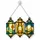 Stained Glass Lantern Trio for Coastal Home Decor and Art Deco Holiday Gift Giving Custom Shape Window Hanging Acrylic Ornament - 1