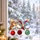 Bird Stained Glass Santa Hat Trio for Christmas Tree Holiday Window Holiday Decor Custom Shape Window Hanging Acrylic Ornament - 5