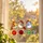 Bird Stained Glass Santa Hat Trio for Christmas Tree Holiday Window Holiday Decor Custom Shape Window Hanging Acrylic Ornament - 6
