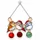 Bird Stained Glass Santa Hat Trio for Christmas Tree Holiday Window Holiday Decor Custom Shape Window Hanging Acrylic Ornament - 1