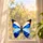 Blue Butterfly Window Decor For Nature Lovers And Garden-Inspired Home Styling Gifts Custom Shape Window Hanging Acrylic Ornament - 5