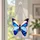 Blue Butterfly Window Decor For Nature Lovers And Garden-Inspired Home Styling Gifts Custom Shape Window Hanging Acrylic Ornament - 4