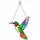 Hummingbird Stained Glass Suncatcher For Bird Lovers, Garden Windows, And Home Decor Custom Shape Window Hanging Acrylic Ornament - 1