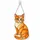 Orange Tabby Cat Stained Glass Style Decor for Cozy Home Windows and Cat Lovers Custom Shape Window Hanging Acrylic Ornament - 1