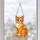 Orange Tabby Cat Stained Glass Style Decor for Cozy Home Windows and Cat Lovers Custom Shape Window Hanging Acrylic Ornament - 5
