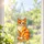 Orange Tabby Cat Stained Glass Style Decor for Cozy Home Windows and Cat Lovers Custom Shape Window Hanging Acrylic Ornament - 2