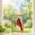 Red Cardinal Bird Decor For Garden Lovers And Nature Inspired Home Window Accent Gift Custom Shape Window Hanging Acrylic Ornament - 2