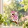 Pink Owl Stained Glass Suncatcher for Bird Lovers, Woodland Home Decor Gift Idea Custom Shape Window Hanging Acrylic Ornament - 2