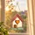 Stained Glass House Heart Home Accent for Housewarming and Welcoming Cottage Decor Custom Shape Window Hanging Acrylic Ornament - 5
