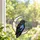 Geometric Raven Crescent Moon for Gothic Home Decor and Nature Lovers Gift Idea Custom Shape Window Hanging Acrylic Ornament - 2